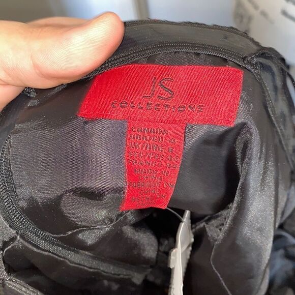 JS Collections Black Strapless Detailed Dress - Picture 4 of 11